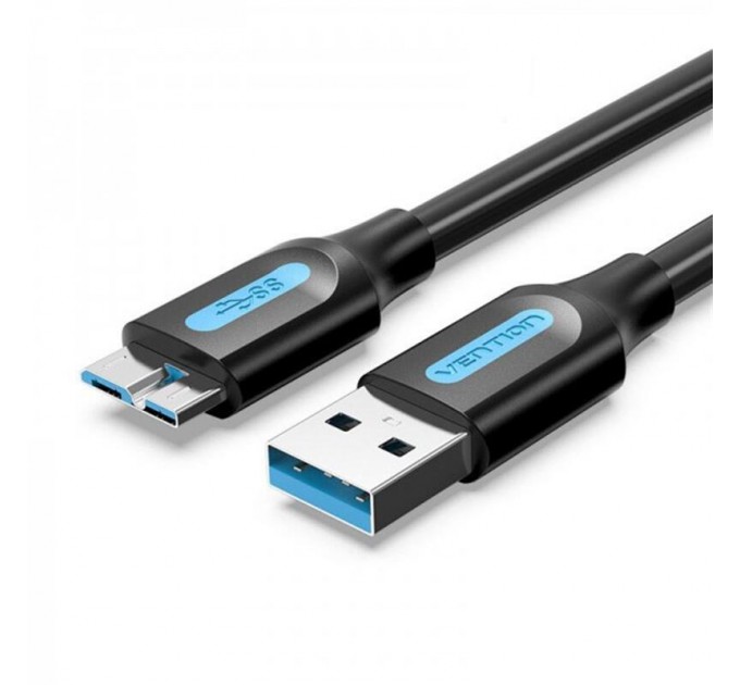 Vention Кабель Vention USB - micro USB Type-B (M/M), PVC Round nickel-plated, 1 м, Black (COPBF)