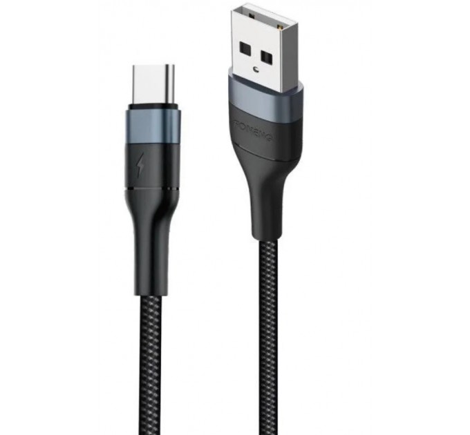 Foneng Кабель Foneng X51 Spiral Braided Cable USB - USB Type-C (M/M), 3 A, 1 м, Black (X51-CA-TC)