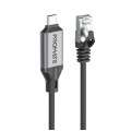 Promate КабеКабель Promate USB Type-C - RJ-45, 5 м, Black (clink-rj45)