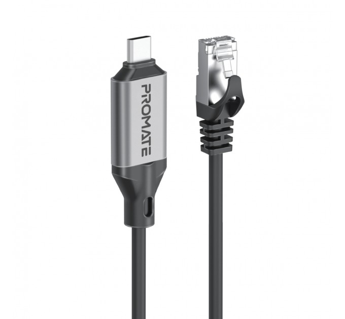 Promate КабеКабель Promate USB Type-C - RJ-45, 5 м, Black (clink-rj45)