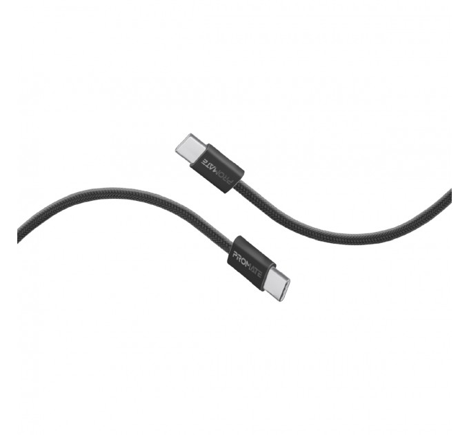 Promate Кабель Promate USB Type-C - USB Type-C (M/M), 3 A, 60 W, 1.2 м, EcoLine-CC120 Black (ecoline-cc120.black)