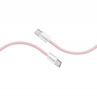 Кабель Promate USB Type-C - USB Type-C (M/M), 3 A, 60 W, 2 м, EcoLine-CC200 Pink (ecoline-cc200.pink)