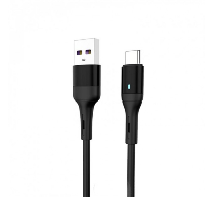 SkyDolphin Кабель SkyDolphin S06T LED Smart Power USB - USB Type-C (M/M), 1 м, Black (USB-000557)