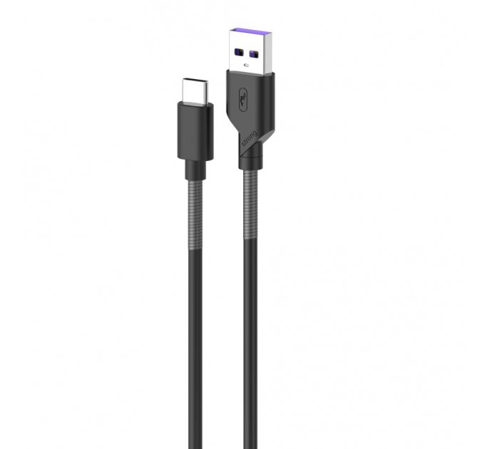 SkyDolphin Кабель SkyDolphin S27L Spring Anti-Brake USB - USB Type-C (M/M), 1 м, Black (SDUSB-000611)
