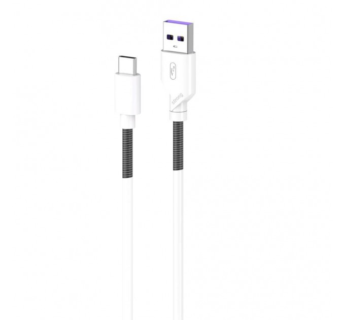 SkyDolphin Кабель SkyDolphin S27L Spring Anti-Brake USB - USB Type-C (M/M), 1 м, White (SDUSB-000610)