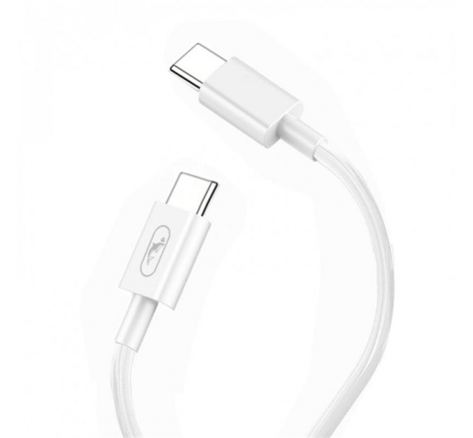 SkyDolphin Кабель SkyDolphin S57T USB Type-C - USB Type-C (M/M), PD 18W, 1 м, White (USB-000546)