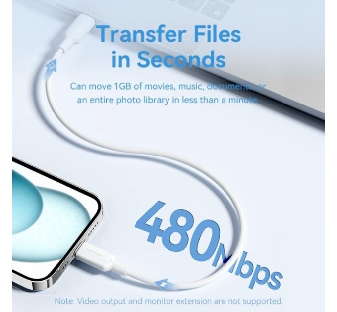 Vention Кабель Vention USB Type-C - USB Type-C (M/M), 1 м, Blue (TRCSF)