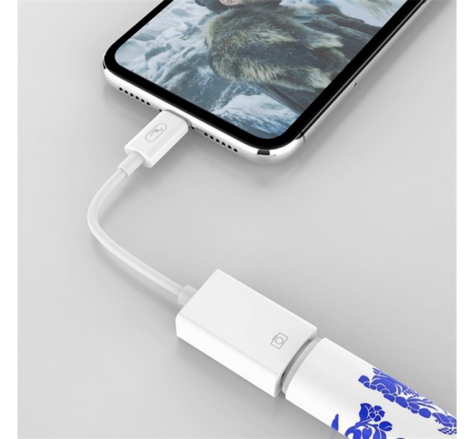 Перехідник SkyDolphin OT02 OTG USB Type-C - USB (M/F), White (SDADPT-00018)