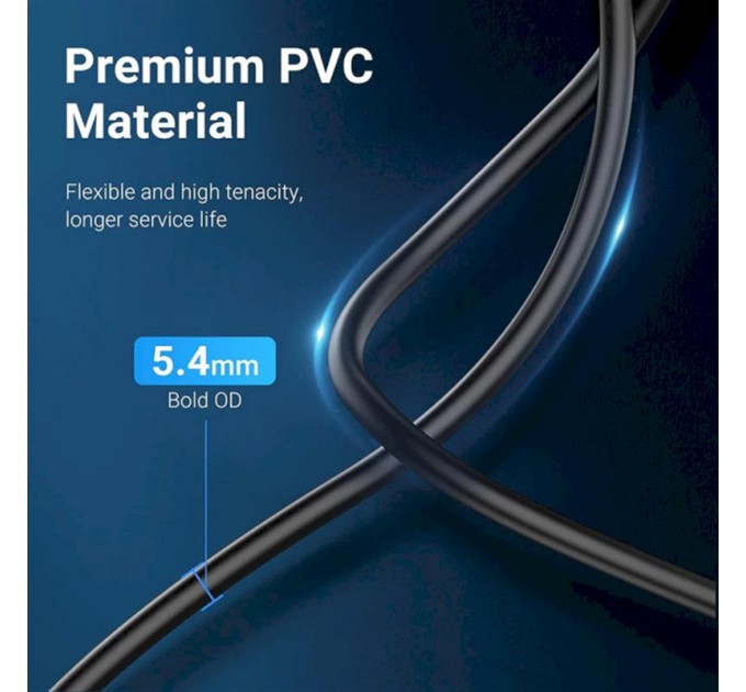 Подовжувач Vention USB - USB (M/F), 0.5 м, Black (CBHBD)