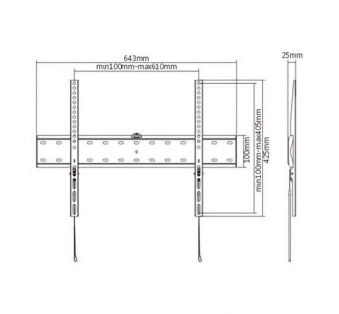 Gembird Кронштейн Gembird WM-70F-01 (VESA600х400)