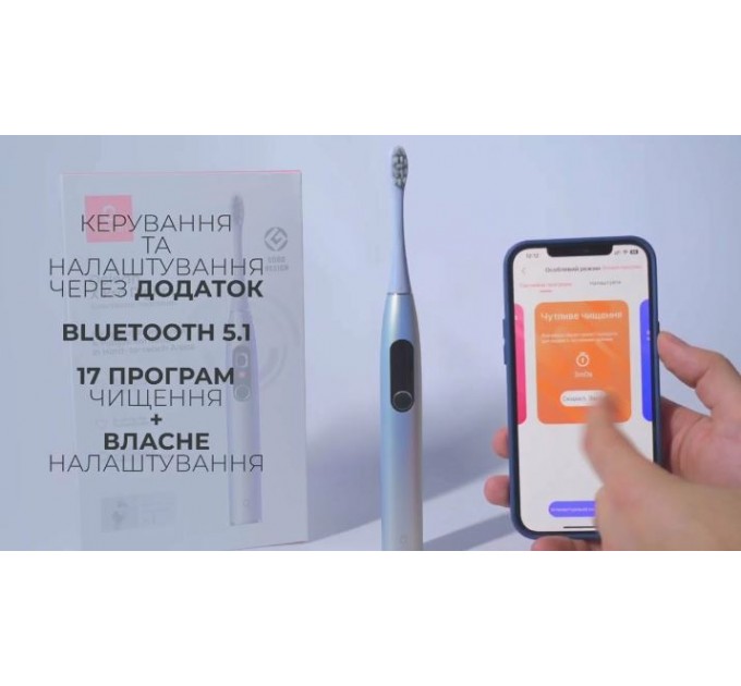 Oclean Розумна зубна електрощітка Oclean X Pro Digital Electric Toothbrush Dark Blue (6970810553482)