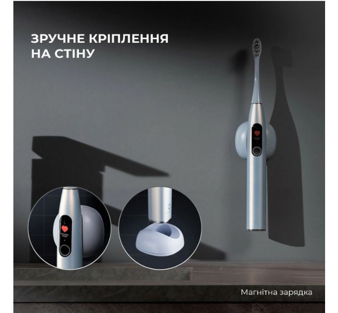 Oclean Розумна зубна електрощітка Oclean X Pro Digital Electric Toothbrush Dark Blue (6970810553482)