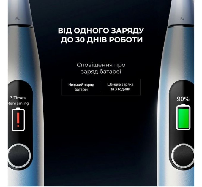 Oclean Розумна зубна електрощітка Oclean X Pro Digital Electric Toothbrush Glamour Silver (6970810552560)