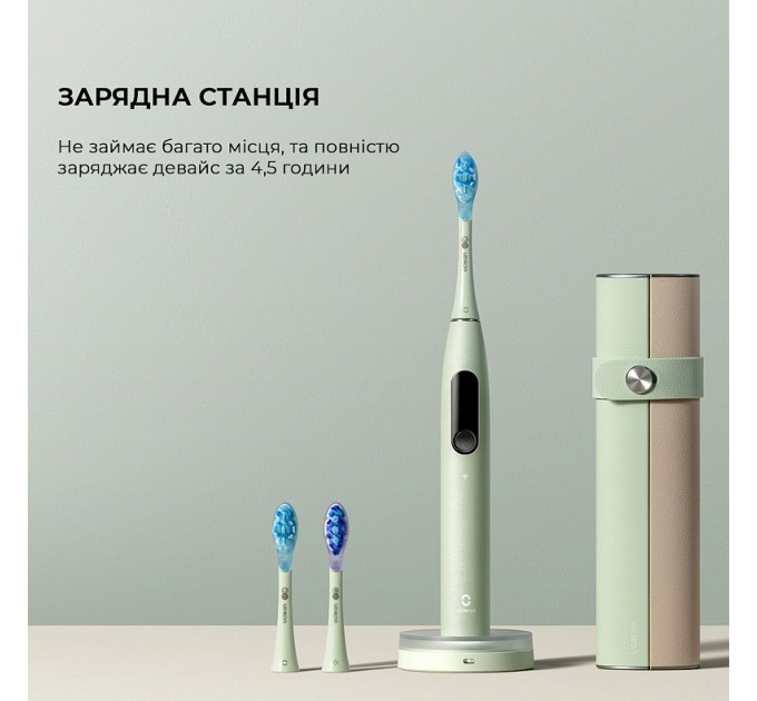 Oclean Розумна зубна електрощітка Oclean X Ultra Set Green (OLED) (6970810553505)