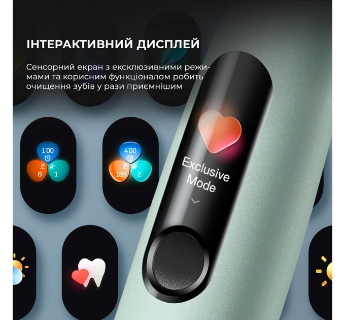 Oclean Розумна зубна електрощітка Oclean X Ultra Set Green (OLED) (6970810553505)