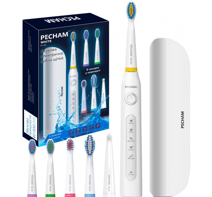Pecham Електрична зубна щітка Pecham White Travel PC-081