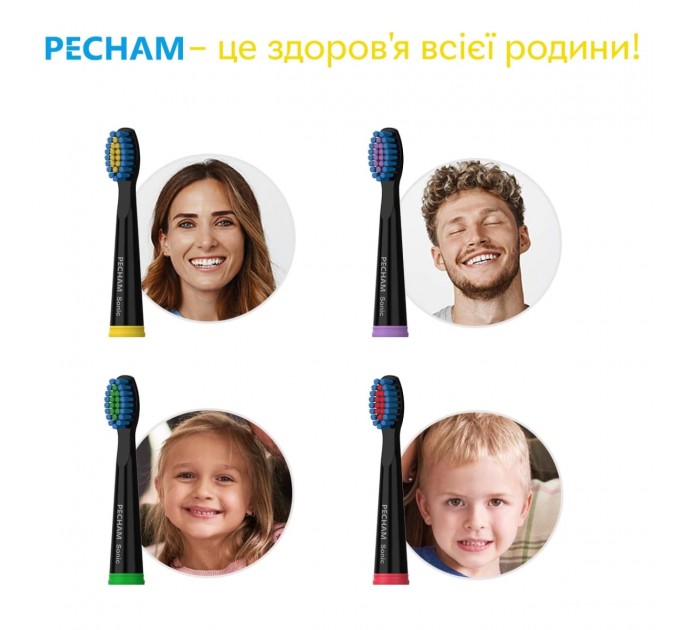 Pecham Насадки для зубної щітки Pecham Travel Black (0290119080301)