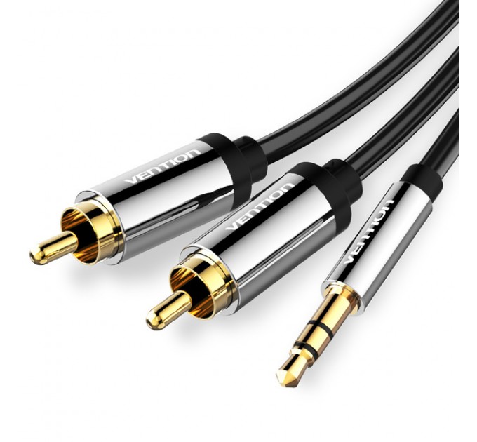 Vention Кабель Vention 3.5 мм - 2xRCA (M/M), 2 м, Black (BCFBH)