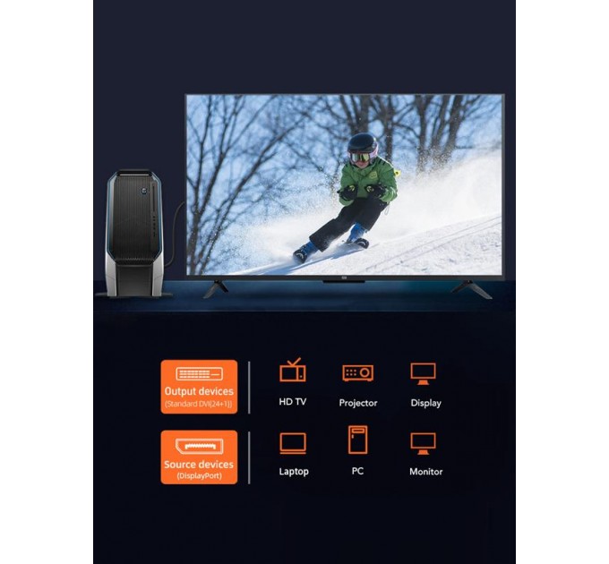 Cabletime Кабель Cabletime DisplayPort - DVI (M/M), 1.8 м (CD34K)