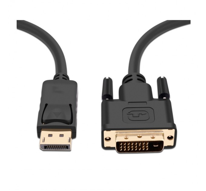 Prologix Кабель Prologix DisplayPort - DVI (M/M), 1 м, Black (PR-DP-DVI-P-04-30-1m)