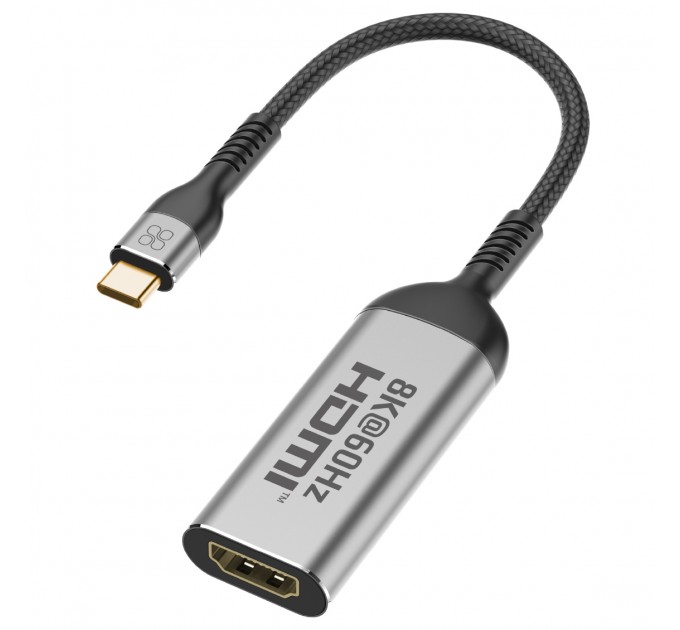 Promate Адаптер Promate USB Type-C - HDMI (M/F) MediaLink-8K Grey (medialink-8k.grey)