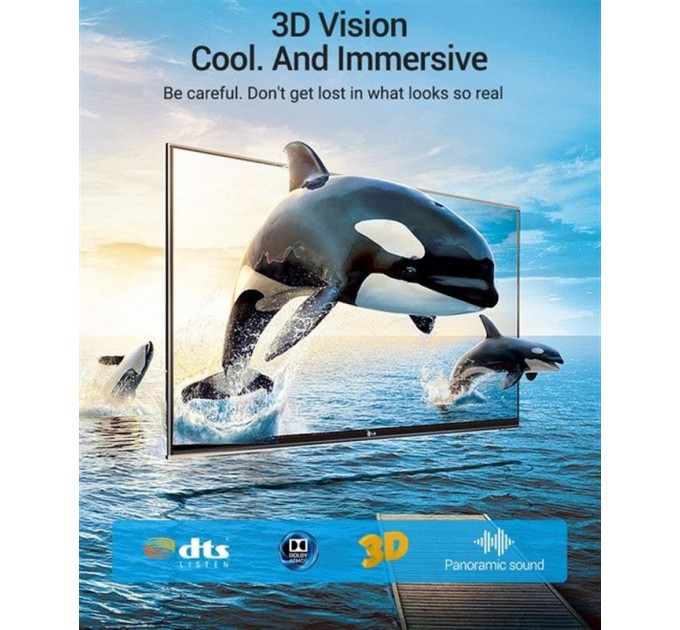 Кабель Vention HDMI - HDMI v.2.1 (M/M), 1.5 м, Black (AALBG)