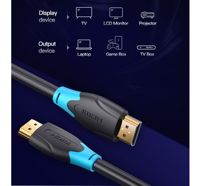 Vention Кабель Vention HDMI - HDMI V2.0 (M/M), 1 м, чорний (AACBF)