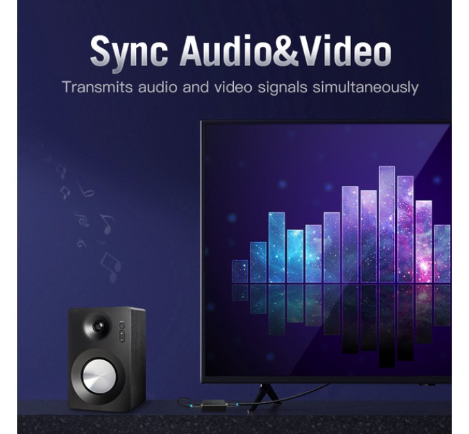 Vention Кабель Vention HDMI - HDMI V2.0 (M/M), 1 м, чорний (AACBF)