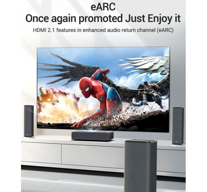 Vention Кабель Vention HDMI-HDMI, 2 m, v2.1 (AALBH)