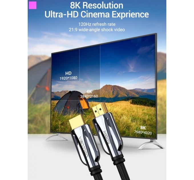 Vention Кабель Vention HDMI-HDMI, 2 m, v2.1 (AALBH)
