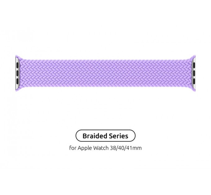 Armorstandart Ремінець Armorstandart Braided Solo Loop для Apple Watch 38mm/40mm/41mm Lavender Grey Size 2 (120 mm) (ARM64897)