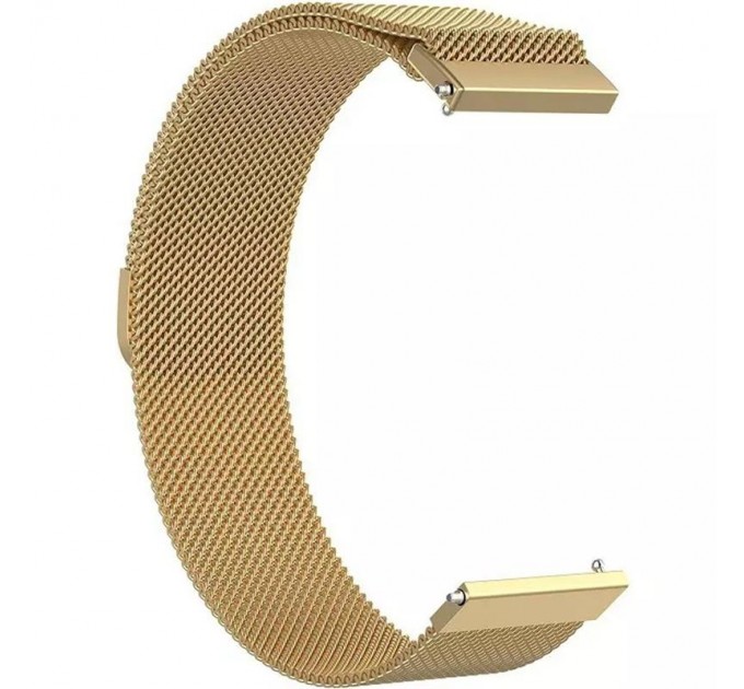 BeCover Ремінець BeCover Milanese Style для Xiaomi Amazfit Bip (20mm) Lite/Bip S Lite/GTR 42mm/GTS/TicWatch S2/TicWatch E/GTS 3/GTS 2 mini Gold (707682)
