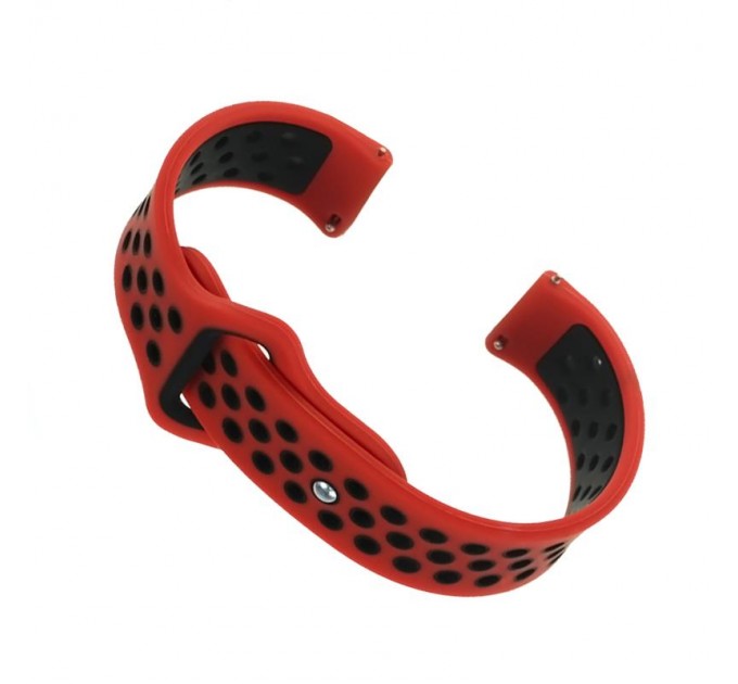 BeCover Ремінець BeCover Nike Style для Samsung Galaxy (20mm)/Watch 5/ Watch 4 40/44mm/Watch 4 Classic 42mm/Watch Active/Active 2 40/44mm/Watch 3 41mm/Gear S2/Classic/Gear Sport Red-Black (705700)