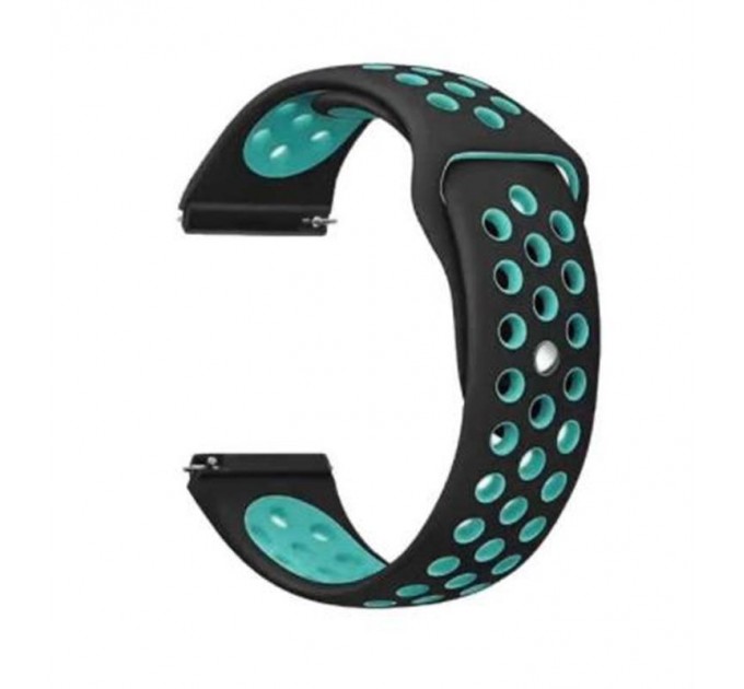 BeCover Ремінець BeCover Nike Style для Xiaomi Amazfit Bip/Bip Lite/Bip S Lite/GTR 42mm/GTS/TicWatch S2/TicWatch E Black-Blue (705701)