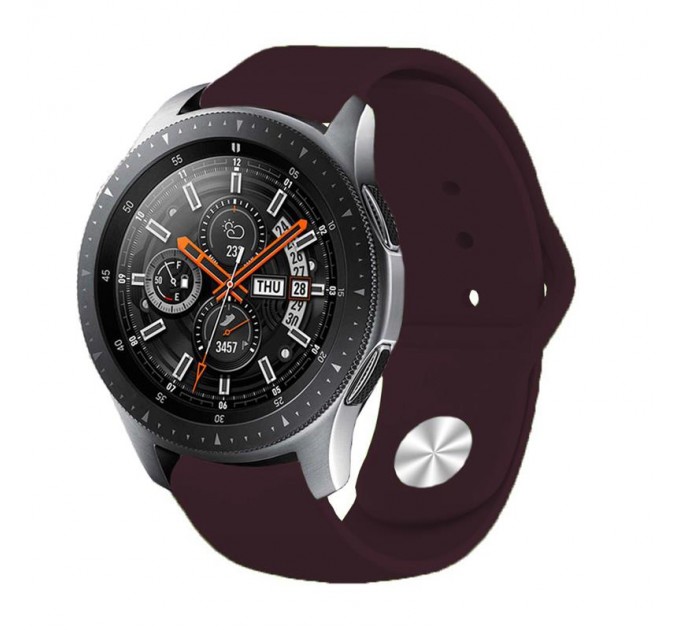 BeCover Силіконовий ремінець BeCover для Samsung Galaxy (20mm)/Watch 5/ Watch 4 40/44mm/Watch 4 Classic 42mm/Watch Active/Active 2 40/44mm/Watch 3 41mm/Gear S2/Classic/Gear Sport Purple-Wine (706178)
