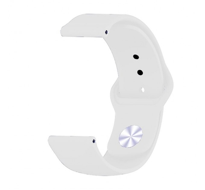 BeCover Силіконовий ремінець BeCover для Samsung Galaxy (20mm)/Watch 5/ Watch 4 40/44mm/Watch 4 Classic 42mm/Watch Active/Active 2 40/44mm/Watch 3 41mm/Gear S2/Classic/Gear Sport White (706177)