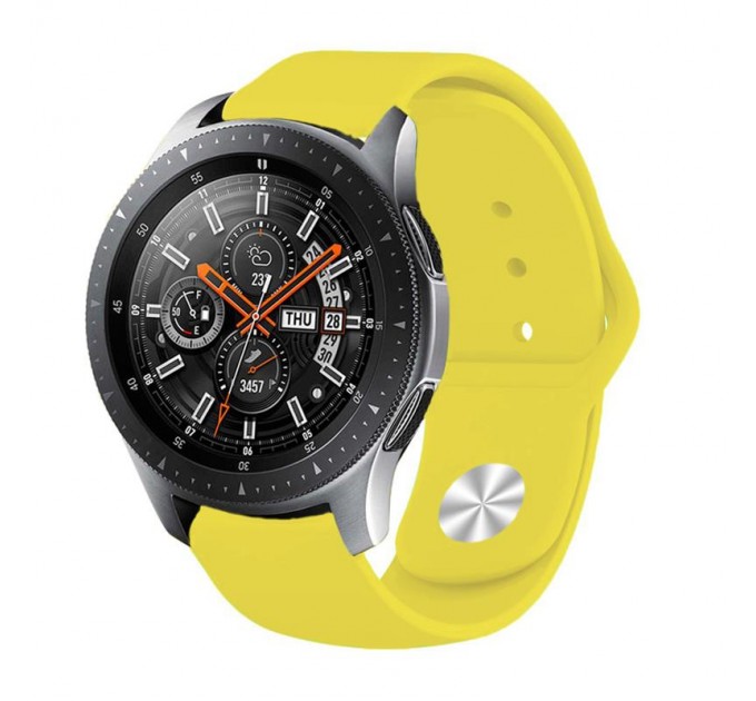 BeCover Силіконовий ремінець BeCover для Samsung Galaxy (20mm)/Watch 5/ Watch 4 40/44mm/Watch 4 Classic 42mm/Watch Active/Active 2 40/44mm/Watch 3 41mm/Gear S2/Classic/Gear Sport Yellow (706181)
