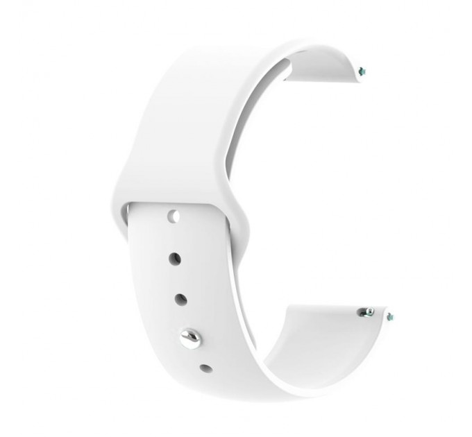 BeCover Силіконовий ремінець BeCover для Xiaomi Amazfit Bip/Bip Lite/Bip S Lite/GTR 42mm/GTS/TicWatch S2/TicWatch E White (706197)