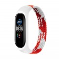 BeCover Ремінець BeCover Elastic Nylon Style для Xiaomi Mi Smart Band 5/Mi Smart Band 6 Size M Red/White (706148)