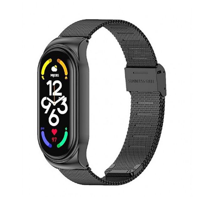 BeCover Ремінець BeCover Metal для Xiaomi Mi Smart Band 7 Black (707493)