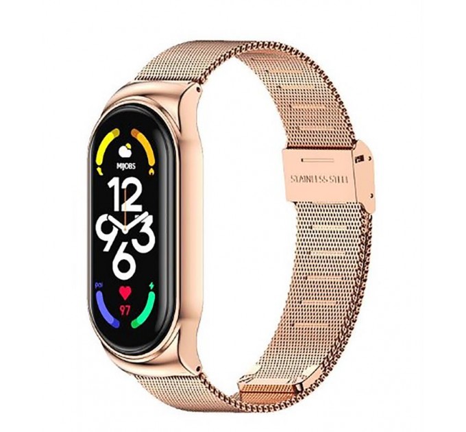 BeCover Ремінець BeCover Metal для Xiaomi Mi Smart Band 7 Rose Gold (707496)