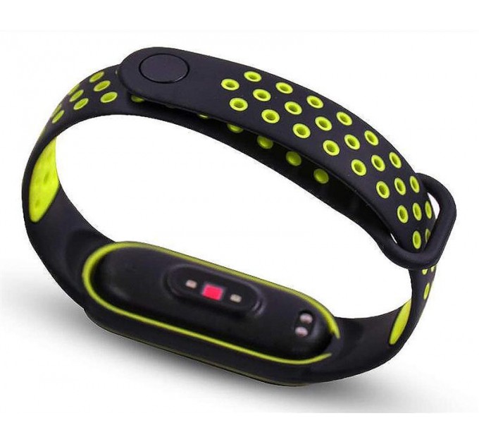 Ремінець BeCover Nike Style для Xiaomi Mi Smart Band 5/Mi Smart Band 6 Black-Green (705152)