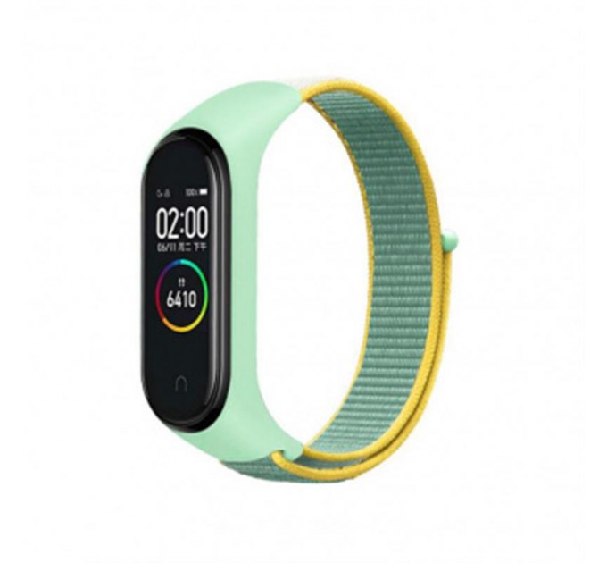 Ремінець BeCover Nylon Style для Xiaomi Mi Smart Band 5/Mi Smart Band 6 Green/Yellow (705420)