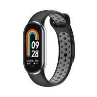 Ремінець BeCover Vents Style для Xiaomi Mi Smart Band 8 Black-Gray (709415)