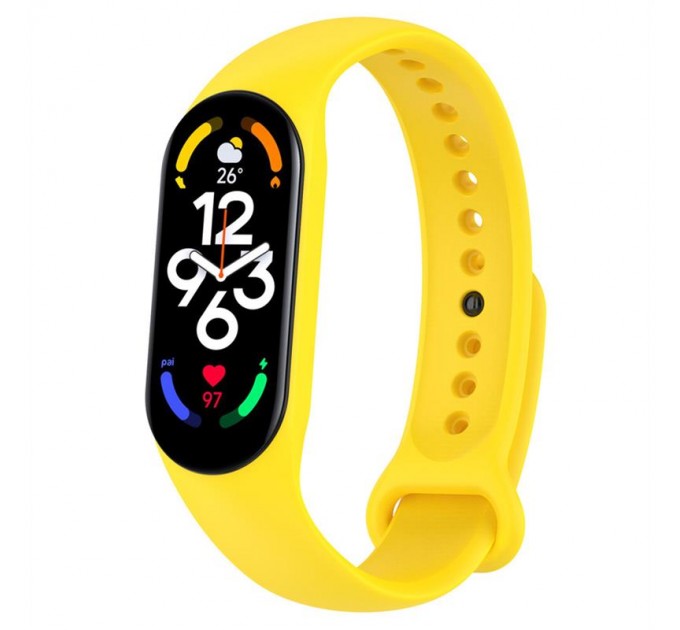Силіконовий ремінець BeCover для Xiaomi Mi Smart Band 7 Yellow (707487)