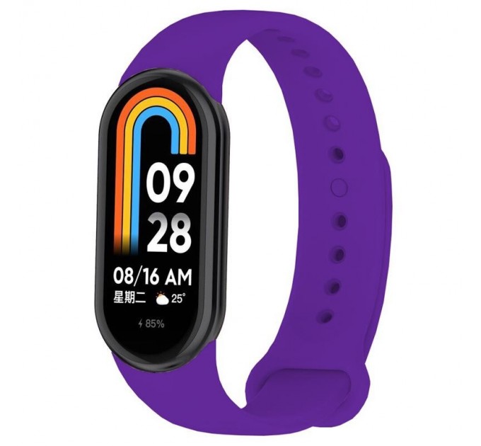 Силіконовий ремінець BeCover для Xiaomi Mi Smart Band 8 Dark Purple (709382)