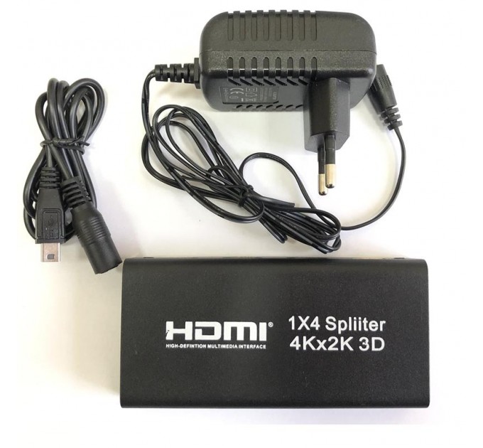 Розгалужувач (спліттер) Atcom (15190) HDMI 4 порти, підтримка UHD 4K