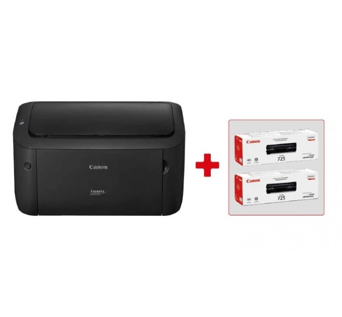 Принтер А4 Canon i-SENSYS LBP6030B (8468B042AA) + 2 картриджа Canon 725