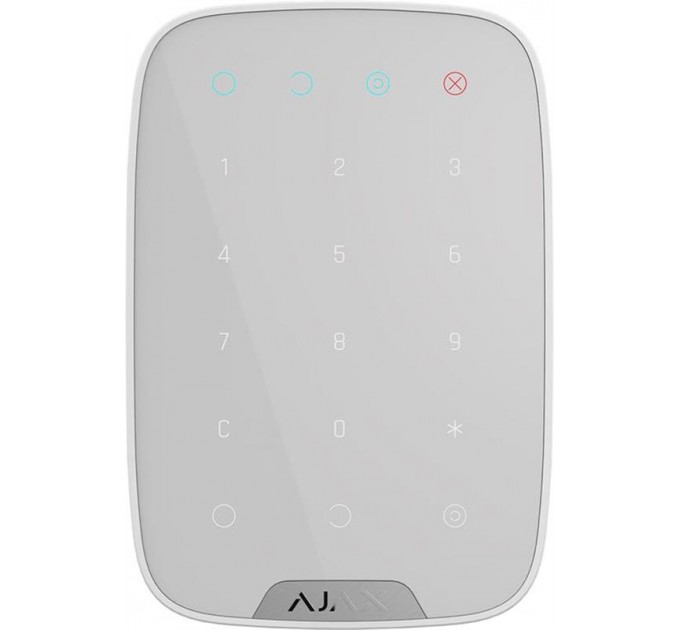Ajax Бездротова сенсорна клавіатура Ajax KeyPad White (8706.12.WH1/38249.12.WH1)