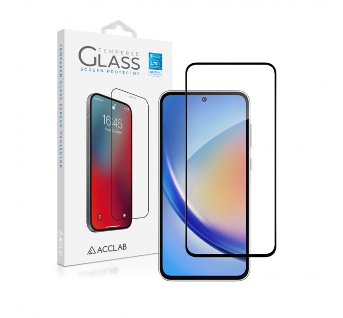 Захисне скло ACCLAB Full Glue для Samsung Galaxy A35 SM-A356 Black (1283126588778)